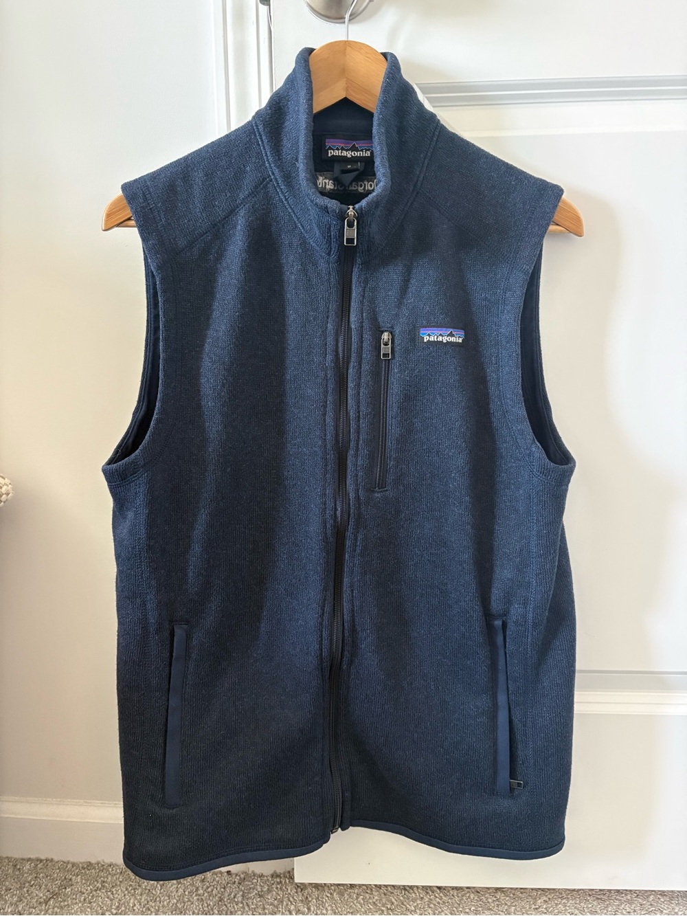 Patagonia Men’s Better Sweater Navy Vest - Lightweight Zip Front Medium BNWOT
